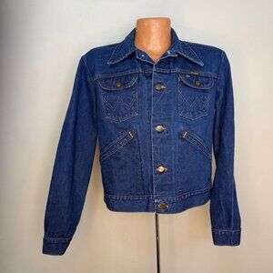 Vintage 1970s/80s Wrangler No Fault Denim Jacket, Size Medium, Blue Jean Coat